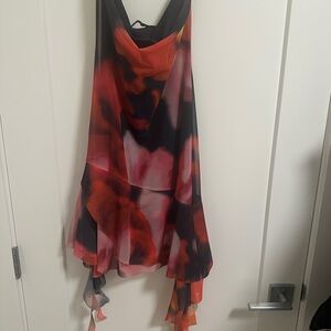 Zara Red and Black Sleeveless Dress / skirt